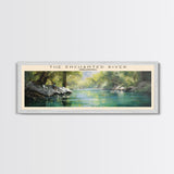 The Enchanted River Travel Print Wall Art, Travel Poster Print, Retro Style COUNTRY Home Decor, Wall Hanging, Travel Gift Idea, Unique Metal Art