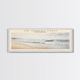 The Jurassic Coast COUNTRY | Framed Travel Poster Canvas Print | Trendy Wall Art | Watercolor Painting | Living Room Art | Unique Art