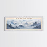 Tianmen Mountain Travel Poster Print, Framed Canvas Print, COUNTRY Travel Art, Wood Framed Art, Wall Hanging, Home Decor