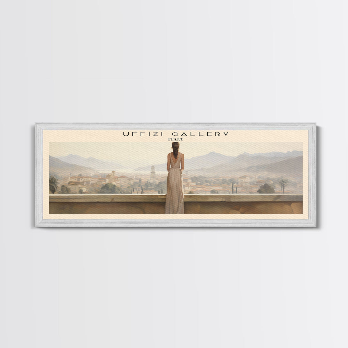 Uffizi Gallery Travel Print Wall Art, Travel Poster Print, Retro Style COUNTRY Home Decor, Wall Hanging, Travel Gift Idea, Unique Metal Art