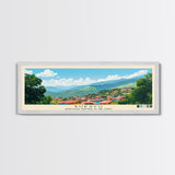 Bukavu, Congo Panoramic Travel Poster Canvas Print, Bukavu, Congo Painting, Congo Art, Bukavu Travel Art, Living Room Painting