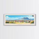 Krugersdorp, South Africa Panoramic Travel Poster Canvas Print, Krugersdorp, South Africa Painting, South Africa Art, Krugersdorp Panoramic Travel Art, Travel Painting