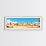 Touba, Senegal Travel Poster Panoramic Canvas Print, Touba, Senegal Painting, Senegal Art, Touba Travel Art, Guest Room Painting