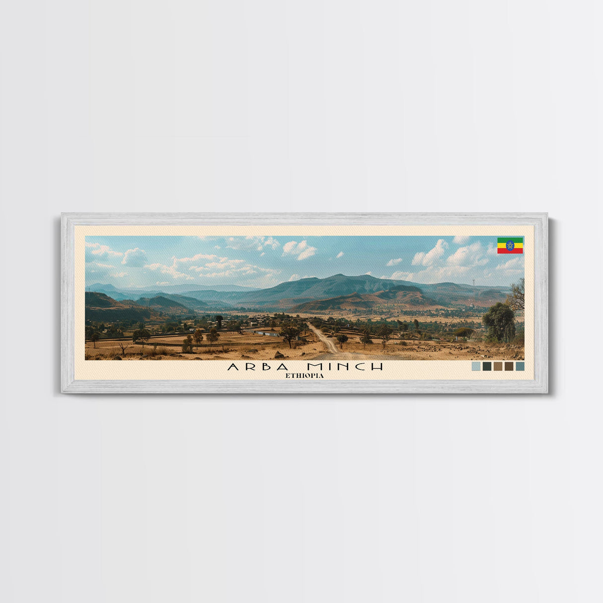Arba Minch, Ethiopia Panoramic Canvas Print, Arba Minch, Ethiopia Painting, Ethiopia Art, Arba Minch Travel Poster, Travel Art, Housewarming Gift