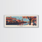 Bendigo, Australia Panoramic Canvas Print, Bendigo, Australia Painting, Australia Art, Bendigo Travel Poster, Travel Art, Guest Room Painting