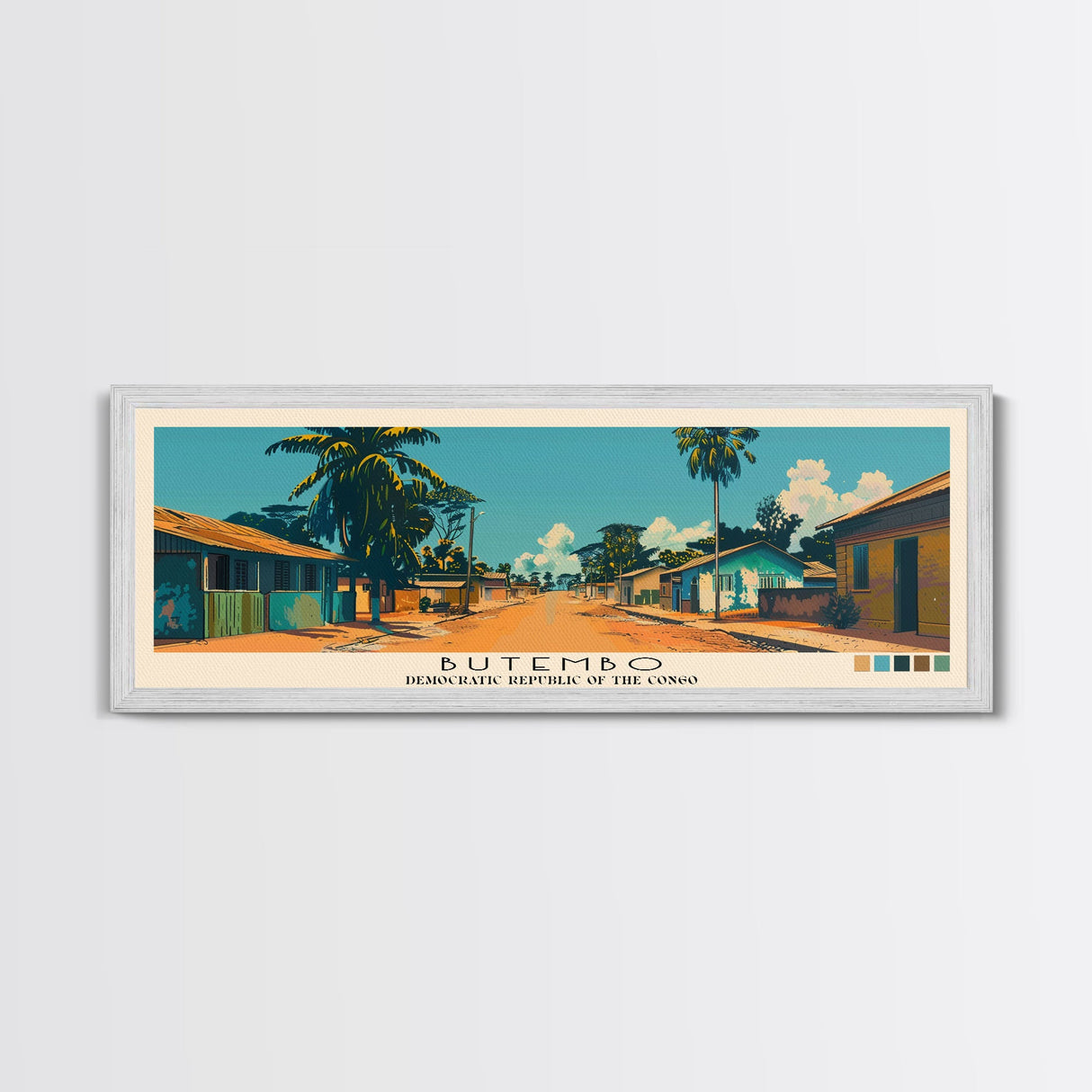 Butembo, Congo Panoramic Canvas Print, Butembo, Congo Painting, Congo Art, Butembo Travel Poster, Travel Art, Guest Room Painting