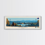 Canberra, Australia Panoramic Canvas Print, Canberra, Australia Painting, Australia Art, Canberra Travel Poster, Travel Art, Guest Room Painting