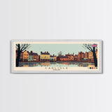 Carlisle, England Panoramic Canvas Print, Carlisle, England Painting, England Art, Carlisle Travel Poster, Travel Art, Vacation Gift