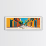 Centro, Mexico Panoramic Canvas Print, Centro, Mexico Painting, Mexico Art, Centro Travel Poster, Travel Art, Living Room Painting