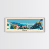 Christchurch, New Zealand Panoramic Canvas Print, Christchurch, New Zealand Painting, New Zealand Art, Christchurch Travel Poster, Travel Art, Housewarming Gift