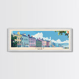 Cork, Ireland Panoramic Canvas Print, Cork, Ireland Painting, Ireland Art, Cork Travel Poster, Travel Art, Guest Room Painting