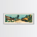 Daloa, Ivory Coast Panoramic Canvas Print, Daloa, Ivory Coast Painting, Ivory Coast Art, Daloa Travel Poster, Travel Art, Living Room Painting