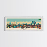 Delhi, India Panoramic Canvas Print, Delhi, India Painting, India Art, Delhi Travel Poster, Travel Art, Guest Room Painting