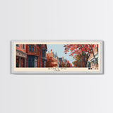 Guelph, Canada Panoramic Canvas Print, Guelph, Canada Painting, Canada Art, Guelph Travel Poster, Travel Art, Living Room Painting