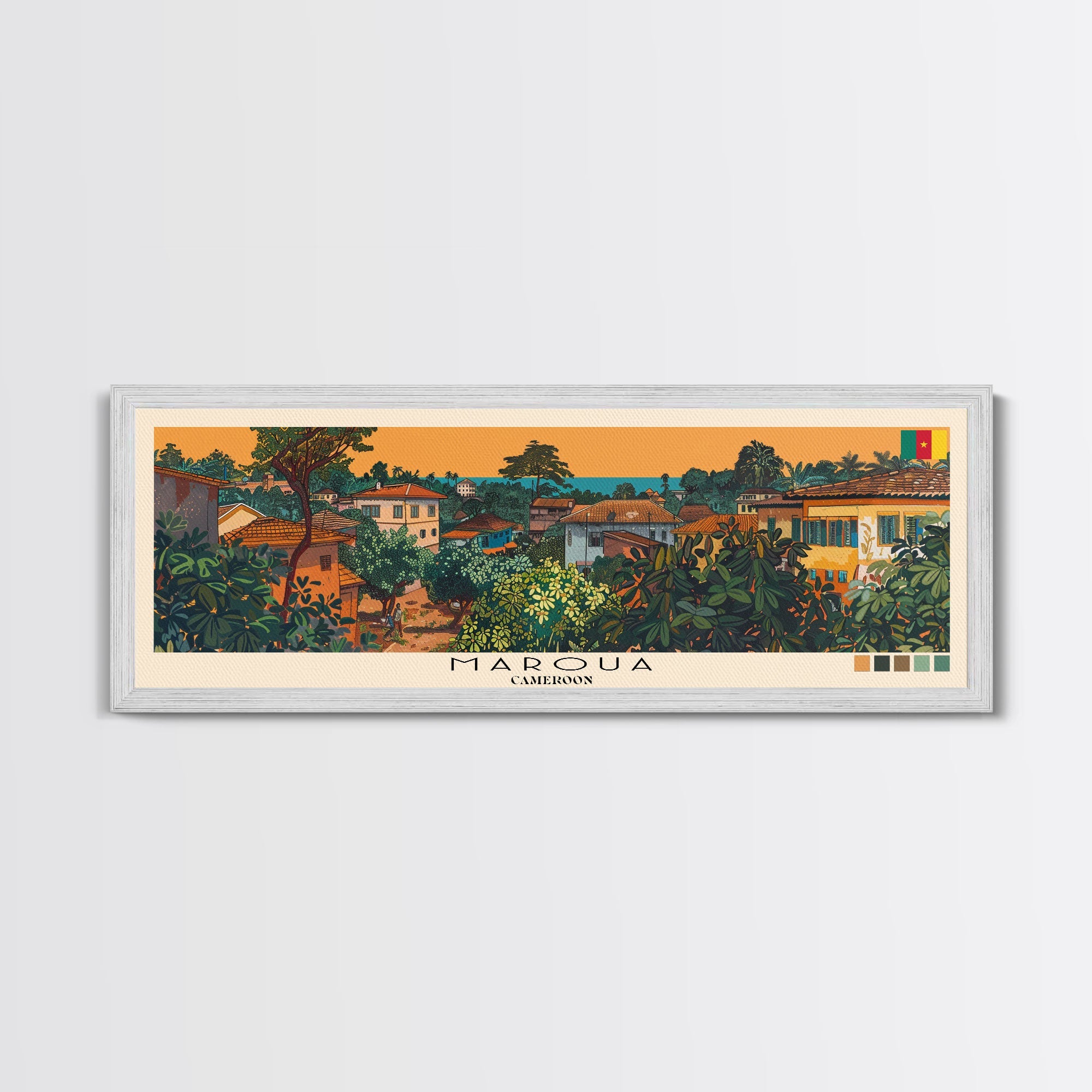 Maroua, Cameroon Panoramic Canvas Print, Maroua, Cameroon Painting