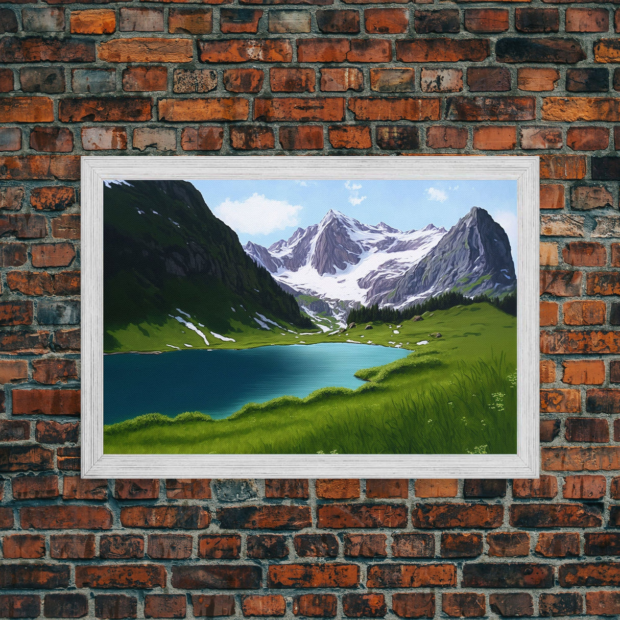 Calm and Serene Landscape Painting, Framed Canvas  Print, Canvas Art, Framed wall decor, living room wall art