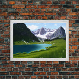 Calm and Serene Landscape Painting, Framed Canvas  Print, Canvas Art, Framed wall decor, living room wall art