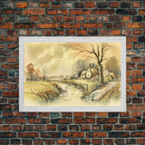 Life On The Farm, Framed Canvas Print, Wall Art