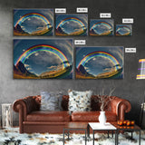 Fish-Eye Rainbow, Yellowstone, Framed Canvas Print, beautiful rainbow nature art
