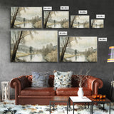 Wall Art Oil Painting Landscape Canvas Print, Framed Art, Nature Study Nature Framed Large Gallery Art, Minimalist Art Ready to Hang