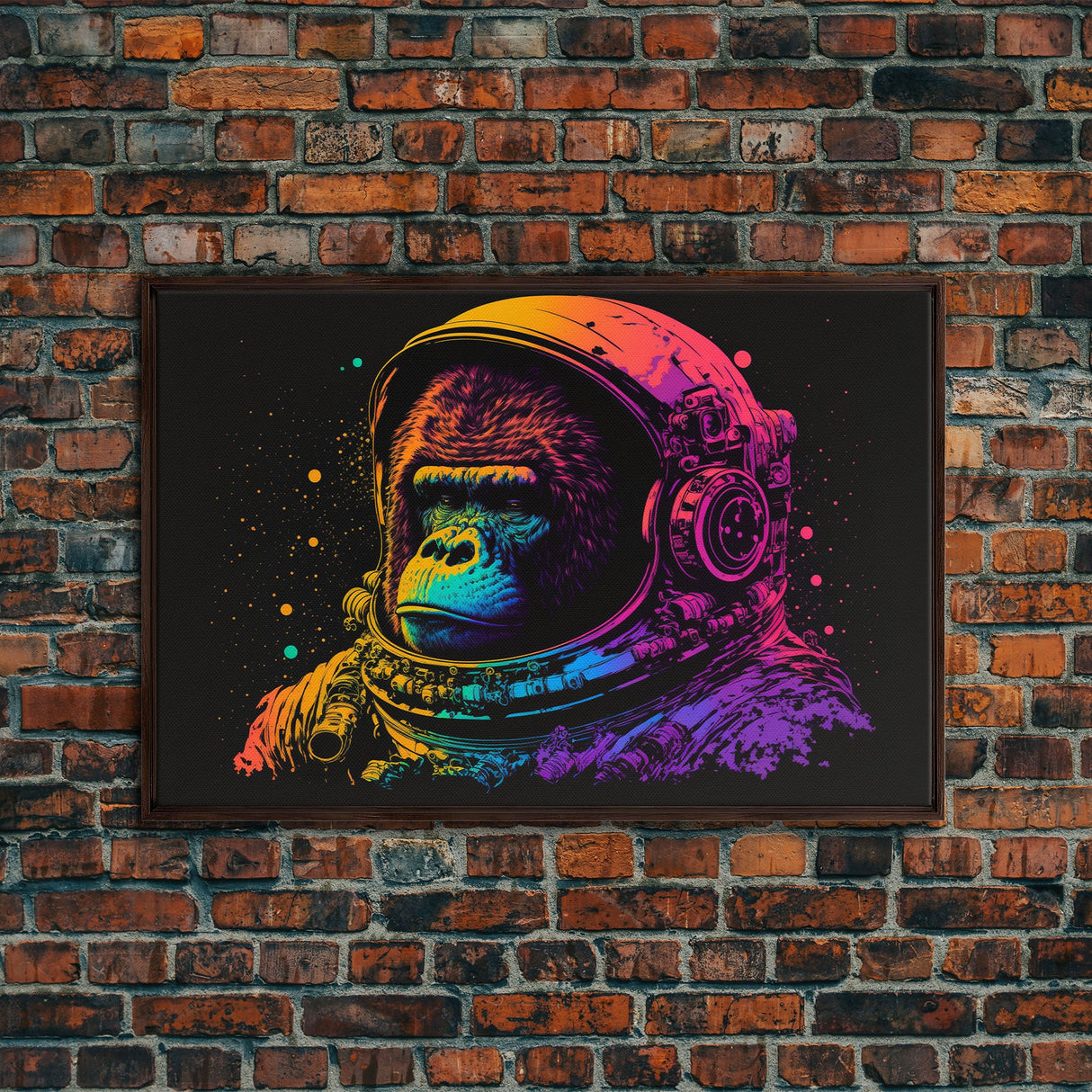 Space Ape, To The Moon Art, Framed Canvas Print, NFT Style Wall Art