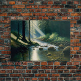 Colorful Watercolor Art, Framed Canvas Print, unique wall art, framed wall art, Landscape watercolor
