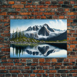 Pine Tree Forest, Winter Art, Framed Canvas Print, framed wall art, living room above sofa art