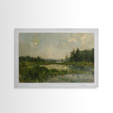 By The Water - Framed Canvas Print, English Landscape, Painting Print On Canvas Or Metal, Living Room Decor