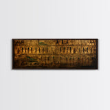 Egyptian Hieroglyphs, Framed Canvas Print, Unique Wall Art, Egyptian Inspired Wall Decor