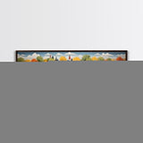 Boston Row Houses - Framed Canvas Print - Colorful Wall Art - Panoramic Print - Boston In The 1800s