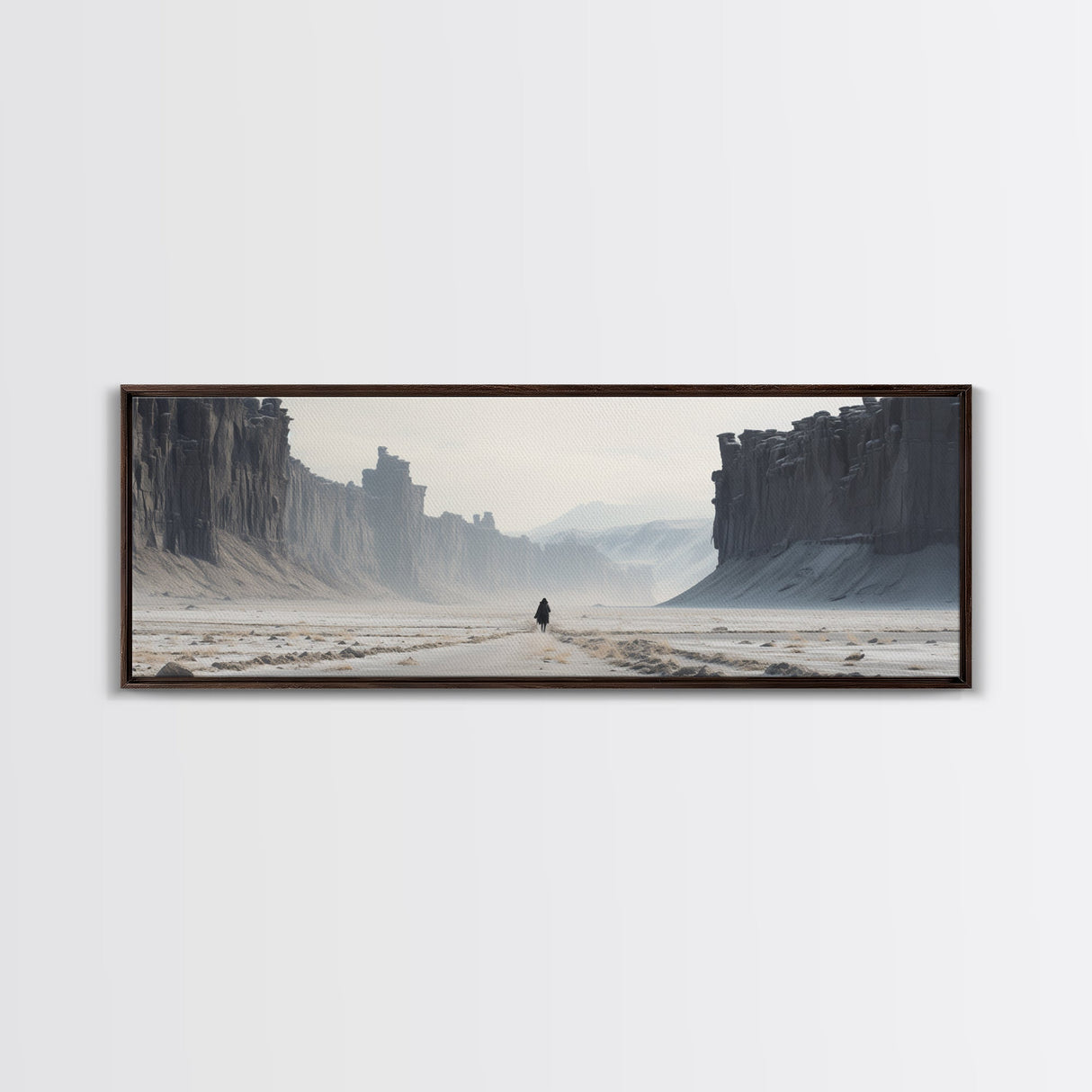 The Wanderer - Framed Canvas Print - Scifi Wall Art - Game Room Decor - Gamer Gift - Mancave Wall Art