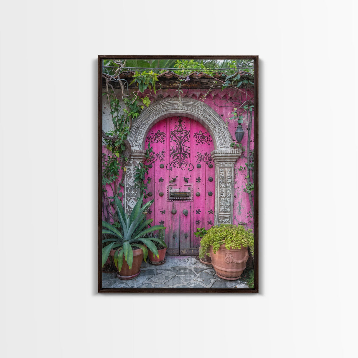 Change456 Architecture Print, 19th Century Architecture Photography, Mexico City Wall Art, Wood Framed Canvas Print