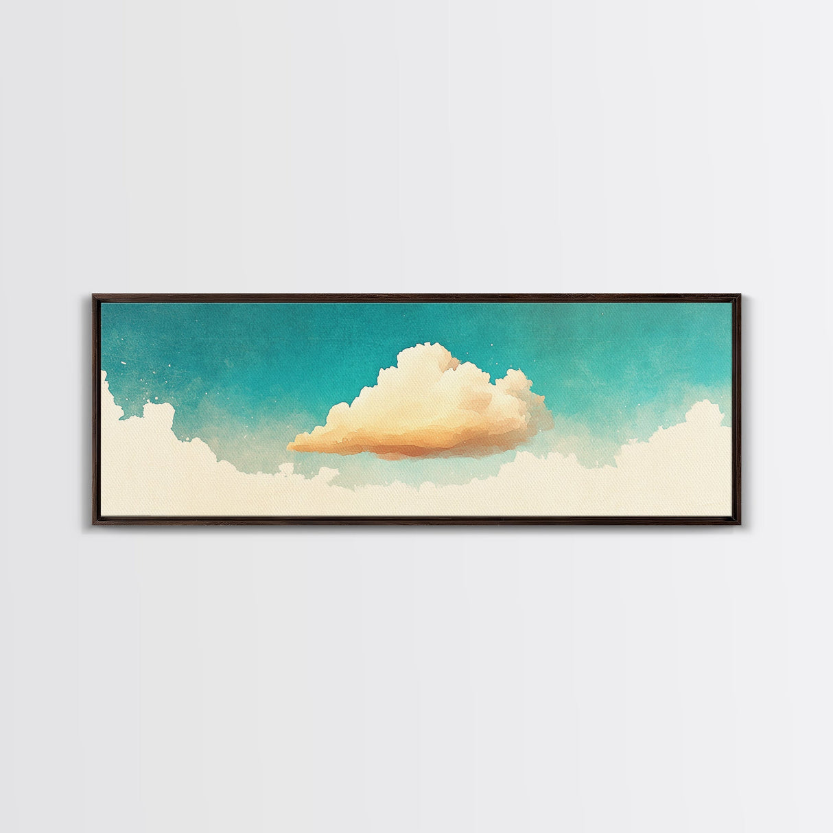 Modern Wall Art - Abstract Oil Painting Print - Extra Large Wall Art - Canvas Wall Hanging - Cloud Painting - Oversized Wall Art - Framed Canvas
