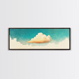 Modern Wall Art - Abstract Oil Painting Print - Extra Large Wall Art - Canvas Wall Hanging - Cloud Painting - Oversized Wall Art - Framed Canvas