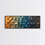 The Beach in my Dreams - Framed Canvas Print - Abstract Geometric Patterns Wall Art