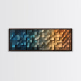 Waves - Abstract Geometric Painting Wall Art - Wood Framed Canvas Print - Abstract Home Decor