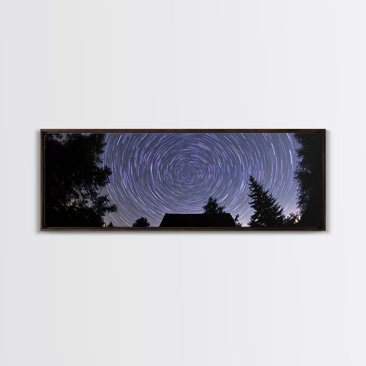 Huge Wall Art Time Lapse Photography Style Print, Panoramic Wall Art, Wood Framed Canvas, Farmhouse Decor, Unique Wall Art