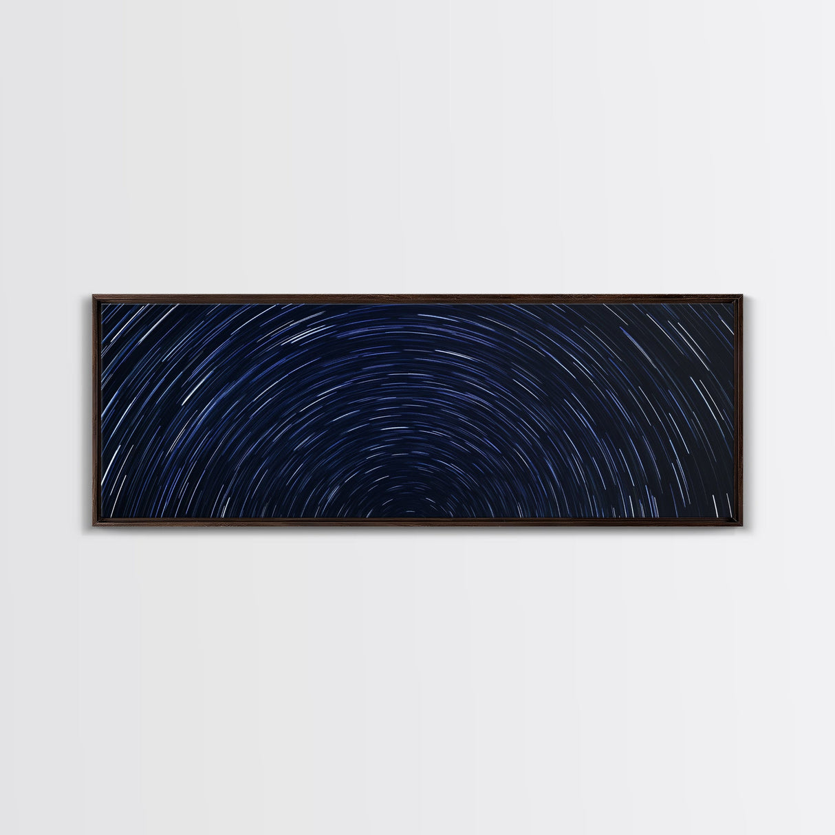 Spiral Of Stars Framed Canvas Print, Timelapse Photography Style Print, Oversized Living Room Decor