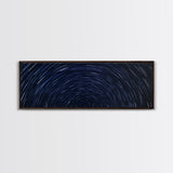 Spiral Of Stars Framed Canvas Print, Timelapse Photography Style Print, Oversized Living Room Decor