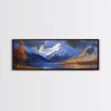 Landscape Wall Art - Framed, Horizontal Landscape Print, Panoramic Landscape Wall Art, Oil Painting Landscape, Above Bed Long Wide Print, Modern Wall Art