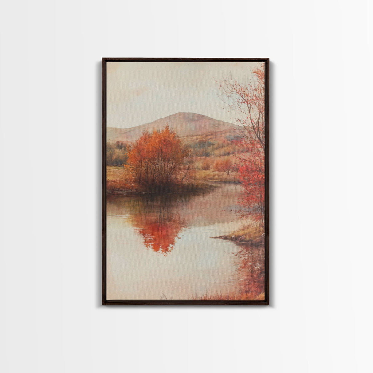 West Texas Desert Landscape, Framed Canvas Print, Fall In The Texas Desert, Desert Landscape Painting, Original Artwork, Minimalist