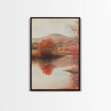 West Texas Desert Landscape, Framed Canvas Print, Fall In The Texas Desert, Desert Landscape Painting, Original Artwork, Minimalist