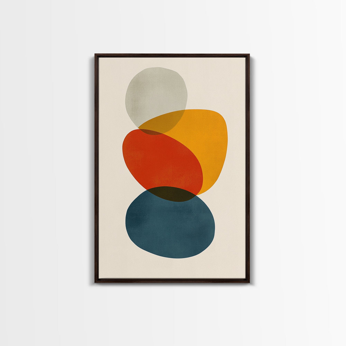 White Background Large Abstract Canvas Wall Art Framed Canvas Print Modern Abstract Painting Print Boho and Minimalist Office Art