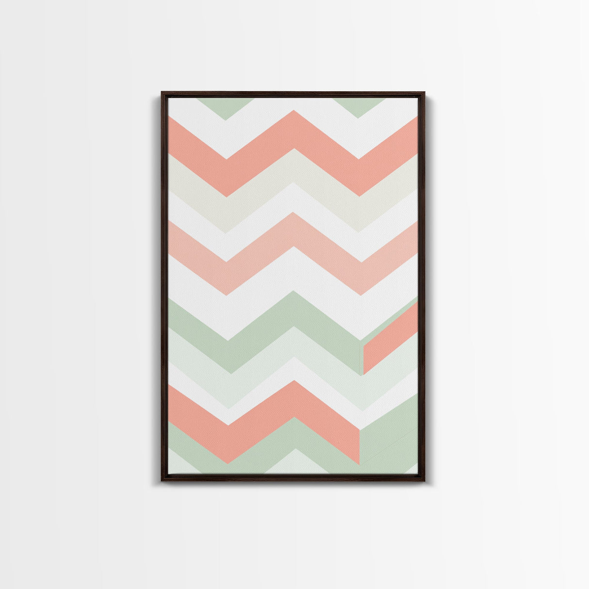 Watercolor Abstract Chevrons Art Print, Framed Canvas Print, Abstract Art Print, Modern Abstract, MCM, Midcentury Modern Decor