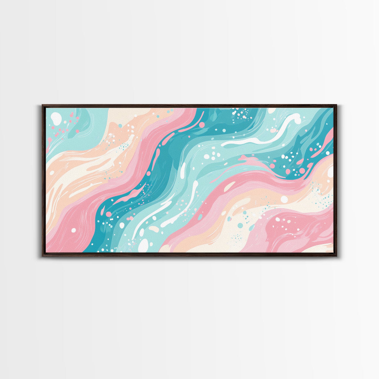 Retro 90s Style Wall Art, Bedroom Wall Decor, Aesthetic Decor, Vaporwave Wall Art, Pastel Shades Painting