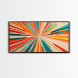 Beautiful Art Deco Sun Burst Wall Art Canvas Print, Unique Wall Decor, ready to hang framed wall art, living room decor