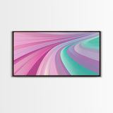 Mid-Century Modern Pastel Colors Wall Art, Turquoise and Purple