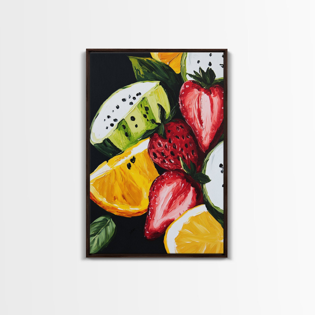 Food Review Kitchen Art, Framed Canvas Print, Antique Still Life Oil Painting Of Fruit, Fruit Still Life, Kitchen Decor, Dining Room Art