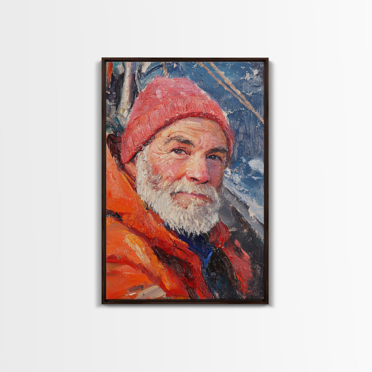 Fisherman Painting Canvas Print, Fisher Decor, Fisherman Wall Art, Oil Painting Of a Fisherman Canvas Print, Alaskan Wall Art