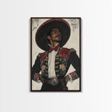 The Matador Painting Print, Chicano Art Framed Canvas Print, Traditional Mexican Wall Decor, Mexican Wall Art, Cultural Decor, Vibrant Decor